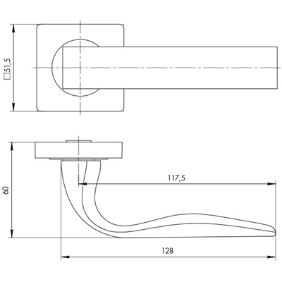 РУЧКА РАЗДЕЛЬНАЯ EVO JK SN/CP-3 МАТОВЫЙ НИКЕЛЬ/ХРОМ