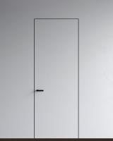 INVISIBLE STANDART(ПРЯМОЕ ОТКРЫВАНИЕ) 42 ММ ПОД ПОКРАСКУ АЛЮМИНИЕВАЯ КРОМКА ХРОМ1 ДГ 