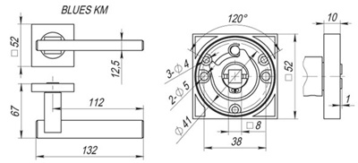 РУЧКА РАЗДЕЛЬНАЯ BLUES KM SN/CP-3