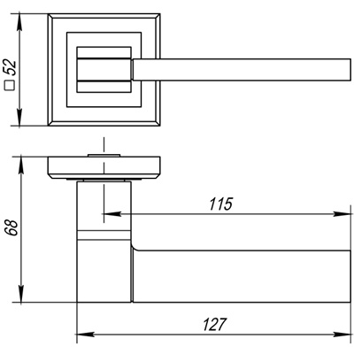 РУЧКА РАЗДЕЛЬНАЯ TECH QL SN/CP-3 МАТОВЫЙ НИКЕЛЬ/ХРОМ