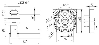 РУЧКА РАЗДЕЛЬНАЯ JAZZ KM SN/CP-3